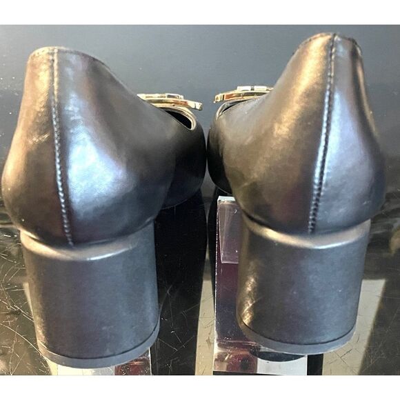 louis vuitton madeleine pump new black leather women’s shoes size 36/6 medium - Picture 7 of 15